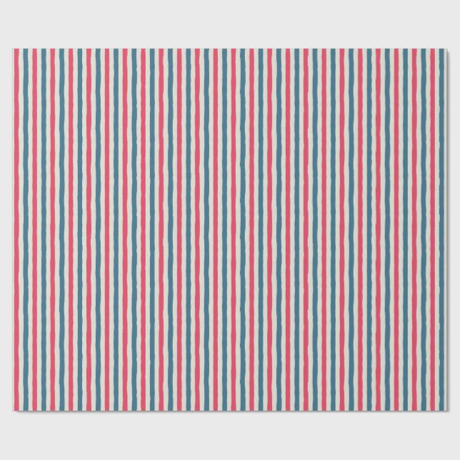 Papel De Regalo Cosmic Bloom Stripes (Superficie plana)