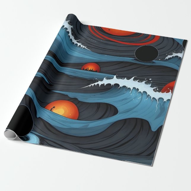 Papel De Regalo Cosmic Tides (Desenrollado)
