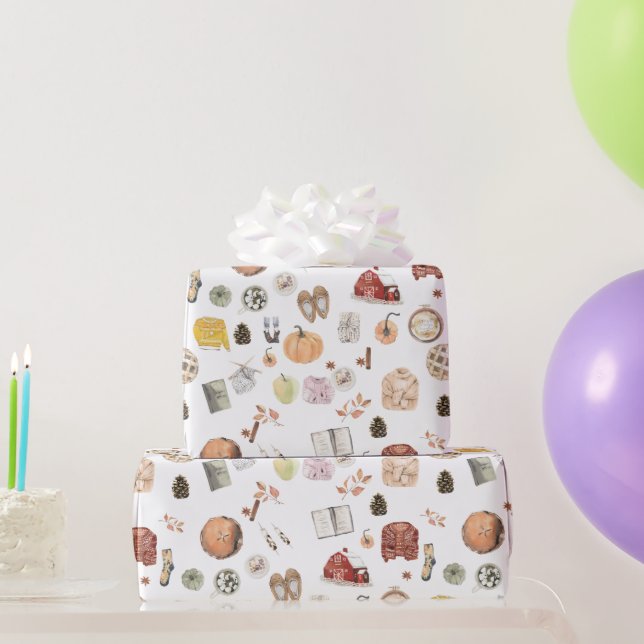 Papel De Regalo Cosmo otoño sudores barn calabaza otoño (Regalos de fiesta)