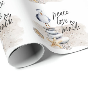 Papel De Regalo Costa de la Gaviota de Peace Love Beach