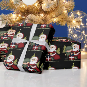 Papel De Regalo Costumbre de Navidad del soldado militar y Papá No