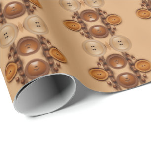Papel De Regalo costura Café y batido marrón