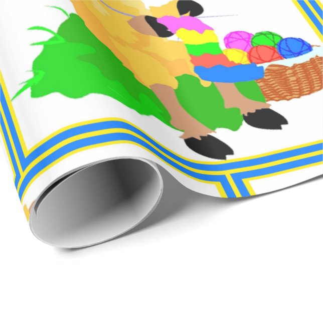 Papel De Regalo Costura de la oveja Día de la Madre Cumpleaños (Esquina del rollo)