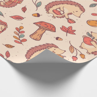Papel De Regalo Cosy Autumn Hedgehog