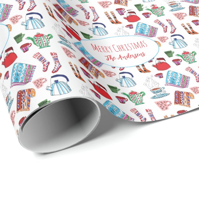 Papel De Regalo Cosy Hygge Navidades personalizados (Esquina del rollo)