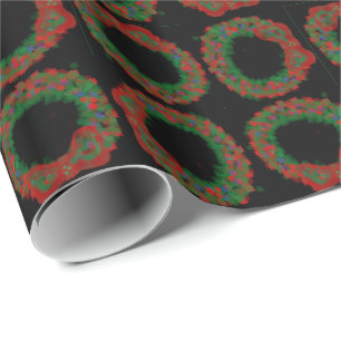 Papel De Regalo Coszy Merry Christmas Wreath