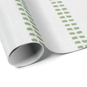 Papel De Regalo Cottagecore rayas de lino decoración simple cabaña