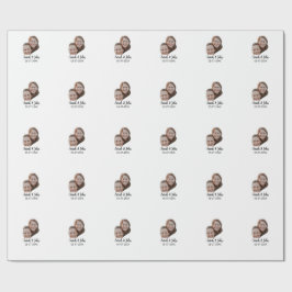 Papel De Regalo Couple face photo add name date simple wedding