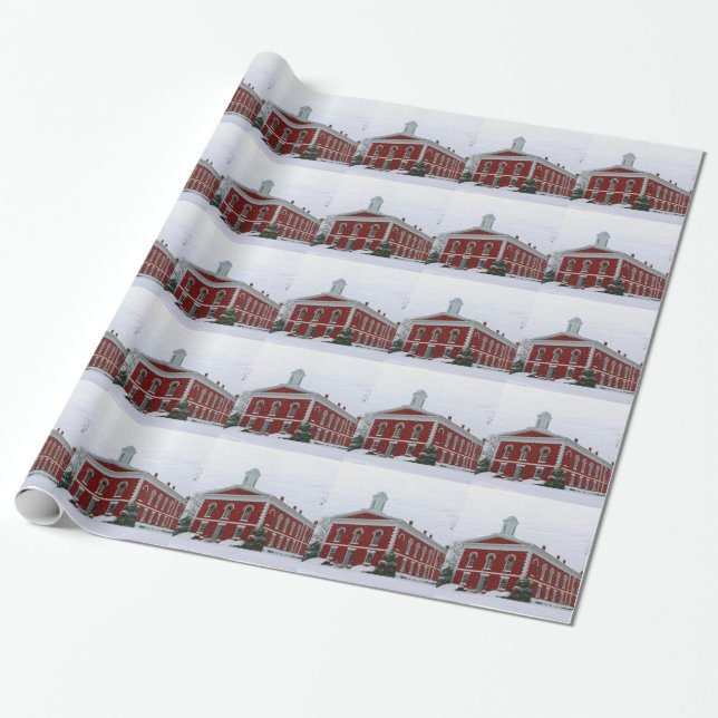 Papel De Regalo Courthouse Snow (Desenrollado)