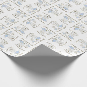 Papel De Regalo Cowboy Baby Shower Country Western Blue Boy