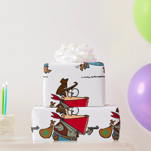 Papel De Regalo Cowboy Bandit Robber, un Personalizado gracioso