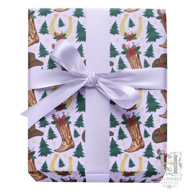 Papel De Regalo Cowboy Christmas Gift Wrapping Paper - Purple (Subido por el creador)