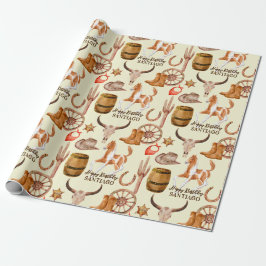 Papel De Regalo Cowboy cowgirl caballo occidental nombre personali