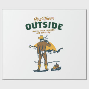 Papel De Regalo Cowboy gracioso que bebe Whiskey