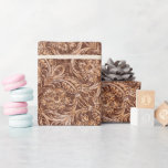 Papel De Regalo cowboy patrón de país occidental de cuero con herr<br><div class="desc">Rústico patrón de país occidental con accesorios de impresión de cuero. Accesorios para el hogar en el suroeste</div>