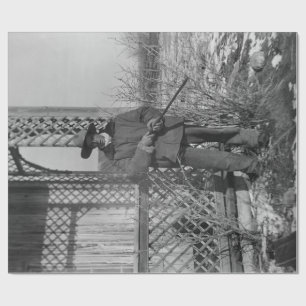 Papel De Regalo Cowboy Rancher o canadiense fuera del viejo oeste