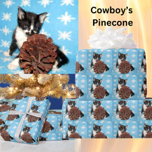 Papel De Regalo Cowboy's Pine Cone - Navidades gatos/gatitos