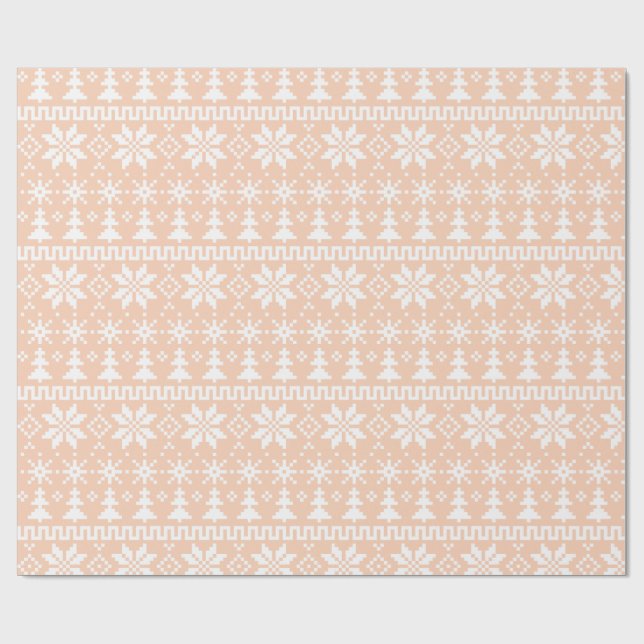 Papel De Regalo Cozy Fair Isle (Superficie plana)