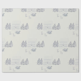 Papel De Regalo Cozy New England Christmas Home