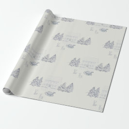 Papel De Regalo Cozy New England Christmas Home