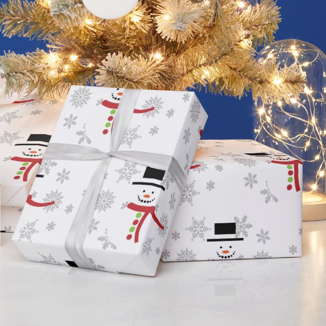 Papel De Regalo Craft / Regalo de muñecas de nieve y copos de niev (Vacaciones)