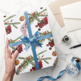 Papel De Regalo Cranberías altas de vacaciones y Wrappi de prurito