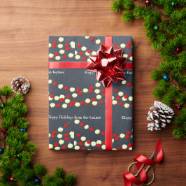 Papel De Regalo Cranberry y Popcorn Chalkboard Holiday
