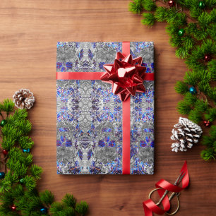 Papel De Regalo Cráneo de neón colorido blanco negro lindo