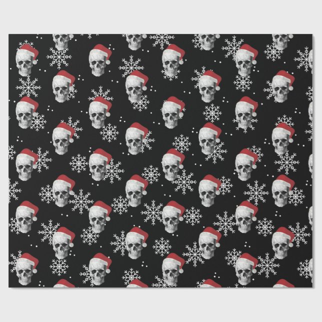 Papel De Regalo Cráneo Santa del Grunge (Superficie plana)