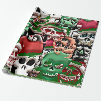 Papel De Regalo Cráneos del navidad