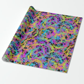 Papel De Regalo crayón derretido multicolor :