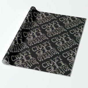 Papel De Regalo Crazy 911 Operador en plata