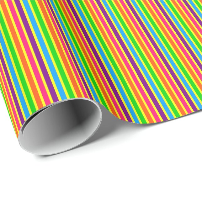 Papel De Regalo Crazy Kids Colours 07-Striped Gift Wrap (Esquina del rollo)