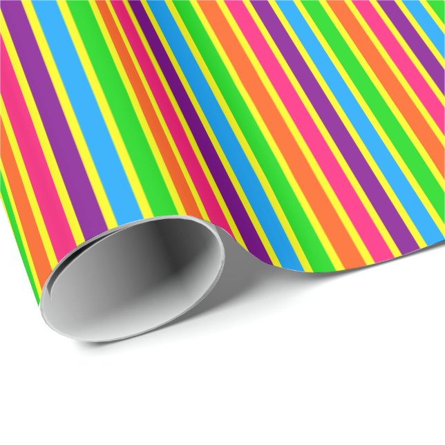 Papel De Regalo Crazy Kids Colours 09-Striped Gift Wrap (Esquina del rollo)