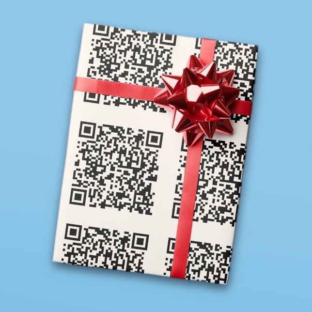 Papel De Regalo Crea instantáneamente un código QR | Blanco desact (Subido por el creador)