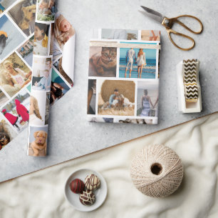 Papel De Regalo Crea tu propia cuadrícula de fotos personalizada