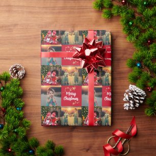 Papel De Regalo Crea tu propia foto con el guión de navidad