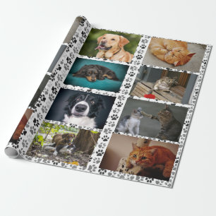 Papel De Regalo Crea Tu Propia Foto Personalizada de Mascota Gato 