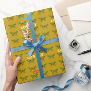 Papel De Regalo Crea tu propia Mariposa Vintage Bonita
