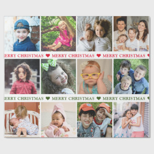 Papel De Regalo Crea tu propia Navidad de 12 Collages de fotos