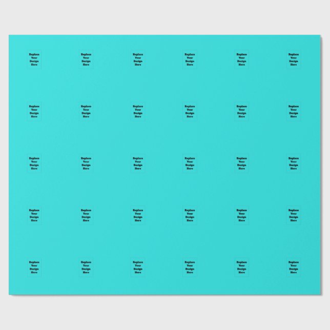 Papel De Regalo Crea tu propio cian (Superficie plana)