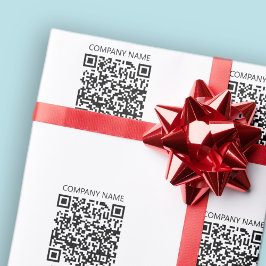 Papel De Regalo Crea tu propio código QR | Blanco y negro