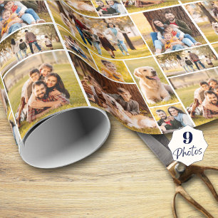 Papel De Regalo Crea tu propio collage de 9 fotos único
