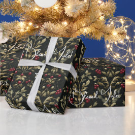 Papel De Regalo Crea tu propio damasco de aceituna verde rojo de Y