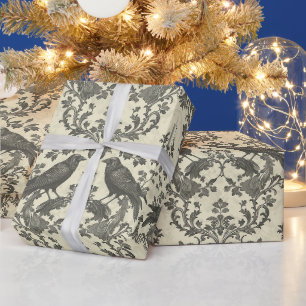 Papel De Regalo Crea tu propio damasco de cuervo gótico romántico