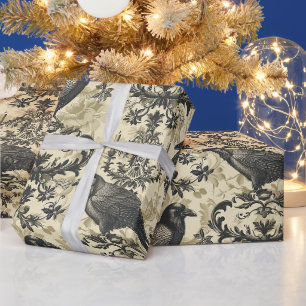 Papel De Regalo Crea tu propio damasco de cuervo gótico victoriano