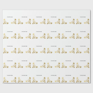 Papel De Regalo Crea tu propio elegante dorado
