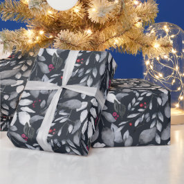 Papel De Regalo Crea tu propio elegante tono negro rojo Holly