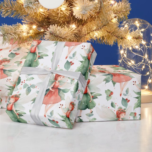 Papel De Regalo Crea tu propio hada roja de vacaciones (Vacaciones)