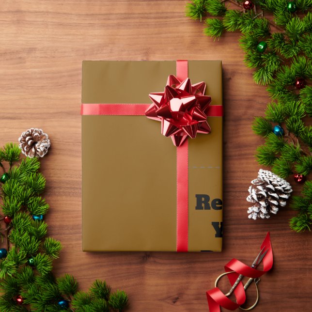Papel De Regalo Crea tu propio marrón (Regalo de vacaciones)